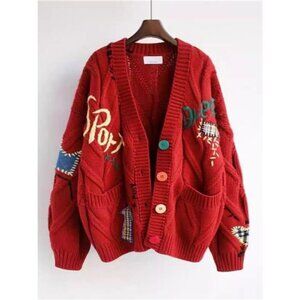 V-Neck Button Down Knit Cardigan